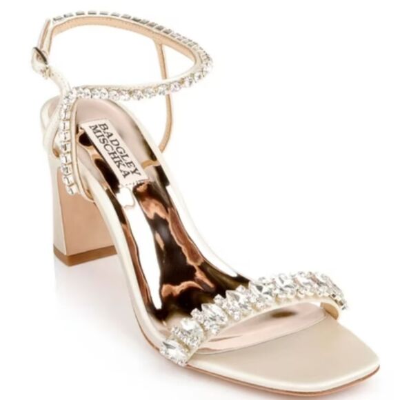 Badgley Mishka Womens Tanisha Block Glitter Heels. Size 9 NIB. - Picture 2 of 9